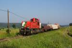 STLB D4 (als Ersatz für die beiden untauglichen 2016 901 und 902) fährt mit VG77263 von Friedberg nach Oberwart. Riedlingsdorf, 17.06.2013