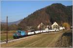 Schmalspur E-Lok E3 fhrt auf der Breitenauerbahn vom Magnesitwerk St.Erhard nach Mixnitz.