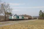 1223 004 + 2016 901 mit Güterzug bei Oberwart am 14.03.2017.