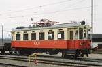 13.04.2004 Bahnhof Vorchdorf der Gesellschaft Stern & Hafferl, Triebwagen ET 24 103 der Vorchdorf-Lambacher Bahn, gebaut 1912 von der Grazer Waggonfabrik.