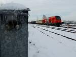 2016 910-9 ERIKA  von Stern&Hafferl absolviert seit Mitte November den Rübentransport auf der Innkreisbahn, und läutet nun bei winterlichen Wetterbedingungen mit einem Vollrübenzug den
