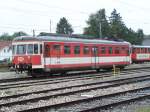 Vorchdorferbahn : Triebwagen B 4 ET 24104 in Vorchdorf abgestellt.