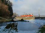 Auch in seinem 66 Lebensjahr darf der, von der Kln-Frechen-Benzelrather Eisenbahn stammende  ET22 236 der Stern und Hafferl Verkehrsgesellschaft noch im Planverkehr unterwegs sein.