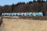 4010 Kiss Klima Ticket Westbahn am 4.1.26 bei Eglharting. Im Vordergrund die Kiesgrube.