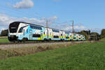 Die Westbahn recht h�bsch in voller L�nge am 22.10.2026 bei Bergham.