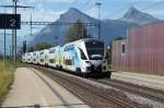 Stadler Dosto  KISS  fr die sterreichische WESTbahn GmbH bei Testfahrten zwischen Sargans und Landquart.Maienfeld 11.08.11    