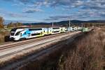 Westbahn 918, unterwegs am 18.10.2013 im Tullnerfeld in Richtung Salzburg.