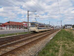 Am 04.04.2022 war ein Zug der Wiener Lokalbahn auf dem Weg von Wien Oper nach Baden Josefsplatz.
