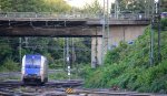 Ein Nachschuss von der 183 705 der Wiener Lokalbahn fhrt als Lokzug aus aus Aachen-West nach Aachen-Hbf in der Abendsonne  am 30.9.2012.