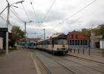 Wiener Lokalbahn: Zug in Richtung Wien Oper (SGP-4-111) Wien-Wolfganggasse am 20.