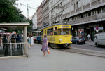 Wien WLB Zug nach Baden (Tw der Serie 11-19 + Steuerwagen der Serie 91-96) I, Innere Stadt, Kärntner Ring im Juli 1982.