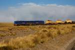 PeruRail Juliaca - Arequipa : EMD G26C No.756 & 752 rollen mit Leerwagen talwrts - 03.09.2011