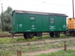 Polnischer Materialwagen abgestellt am 07.August 2010 in Szczecin Port Centralny.