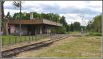 Auch am Bahnhof von Frombork/Frauenburg knnen die Reisenden lange auf einen Zug warten.