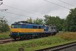 ECCO Rail EU07 043 (140 183-2) und EU07 047 (140 263-2) am 18.07.18 in Rzepin (Polen) vom Bahnsteig aus fotografiert