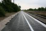 renovierter Hausbahnsteig im Bahnhof Wezyska.