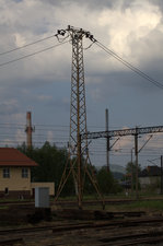 Mast einer Speiseleitung in Jelenia Gora.