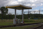 Neben den zahlreichen , ungenutzten Anlagen findet sich auch eine moderne Dieseltankstelle in Wegliniec.