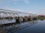 Die Bahnbrücke über den Parnickikanal in Szczecin am 16.August 2015.