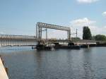 Die Oderbrcke in der Nhe von Szczecin Glowny am 31.Juli 2010.