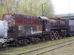 Kein schner Anblick, aber gehrt meines Erachtens dazu: Ol 49 xx am 27.04.2013 in Wolsztyn (Fotoposition: Waggon des Sonderzugs)
