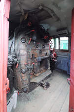 Führerstand der Dampflokomotive TKt48 im Eisenbahnmuseum Warschau (August 2011)