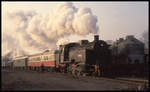 SEF 3 Stadt Bockenem war am 3.2.1993 für die die Museumsbahn Weserbergland in Rinteln im Einsatz und rangiert hier im Bahnhof Rinteln.