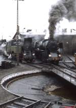 TKt 48 129 und eine Ty 2 im Bw Kepno im Februar 1989