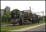 Am Bahnhof Kluczbork stand am 21.5.2016 die schwere Güterzuglok Ty 45-149 als Denkmal!