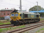 Die Freightliner JT42M 66002 setzte am Morgen,vom 22.August 2026,in Bergen/R�gen,um.