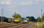 FPL 650 004-6 & MRB VT 006 650 538-1 RB 110 Zugverbindung: Döbeln Hbf, Grimma   Leipzig Hbf in Großsteinberg 17.07.2018