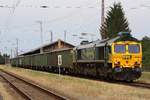 Freightliner PL 66003 / 3 650 002-0 am 27.08.2015 auf Gleis 7 im Bf Anklam. Standort Bf Bahnsteig an 1.