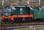 Mit einem kurzen Ganzzug von O-Wagen stand 95 51 3640 019-7  PL-IGL in Jawozyna.
Der Fotograf vermutet, das der Zug zum zum Granitbruch Kopalnia Granitu Rogoźnica II fahren wird.
24.10.26  gegen 12.00 Uhr.
