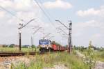 311D-20 der DB Schenker Rail Polen mit einem Kohlezug am 05.06.2014 bei Bieruń Nowy.