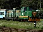 Zwei abgestellte Kleinrangierloks (SM30) der PKP in Kolberg (16.08.2011)