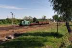 SM42 - 123 mit Gterzug in Czaplinek (15.05.2009)