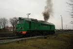 ST44-788 in Suwalki beim Motor starten,28.12.06