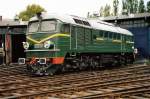 Frisch Lackiert steht ST44-495 vor dem Rundschuppen in Tczew.Leider wurde diese Lok zur REMO ST44.12 umgebaut.27.05.2006