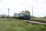 Am 17.05.09 fhrt ST44-1212 in den Bahnhof von Suwalki ein.