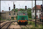 SU45-073 hatte am 31.5.2007 gerade den EC Warschau Express gebracht und fährt nun im Bahnhof Frankfurt Oder in die Abstellung.