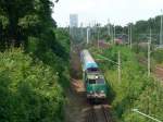 Regionalbahn von Frankfurt (Oder) nach Poznan am 21.7.2007 in Frankfurt (Oder), gezogen von SU45 202.