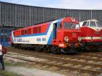Diesellok der Baureihe SU 46 der PKP im Bahnwerk Cottbus am Bahntag 2006.