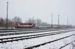 SU 46-037 am 24.11.2008 bei Einfahrt in den Bahnhof Forst/Lausitz