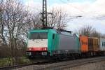 186 250-7 der polnischen ORLEN KolTrans Sp. z o.o. kurz vor Heitersheim. 11.02.2016