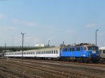 EP07 1051 mit Intercity-Wagen am 1.5.2010 auf der Dampflokparade in Wolsztyn.