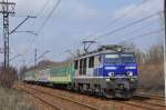 EP09 004 mit einem IC bei Katowice-Załęże in richtung Katowice Głwny (14.04.2012).
