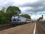 EP09-033 mit EIC 131 VARSOVIA von Warszawa Wsch.(Warschau Ostbh)nach Budapest-Keleti in Pszczyna(Pless).