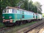 ET22-299 der polnischen Staatsbahn abgestellt im Bahnhof Swinoujscie.Aufgenommen am 24.07.08