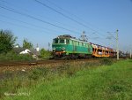 E-Loks ET22-608 PKP Cargo mit Autozug(Fiat und Lancia) in Tichau (Oberschlesien)Bild am 30.09.2011.