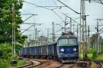 ET22(150 339-2) mit einen lehren Kohlezug bei der Ausfahrt aus Katowice Ligota (29.05.2013)
